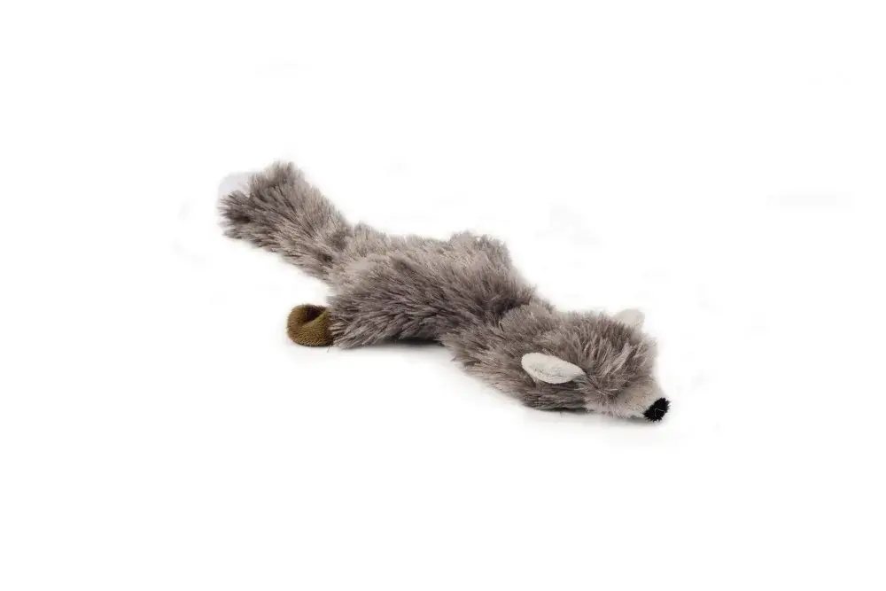 Beeztees Flatino Pluche Vos Grijs 30-52 cm Fabrieksprijs