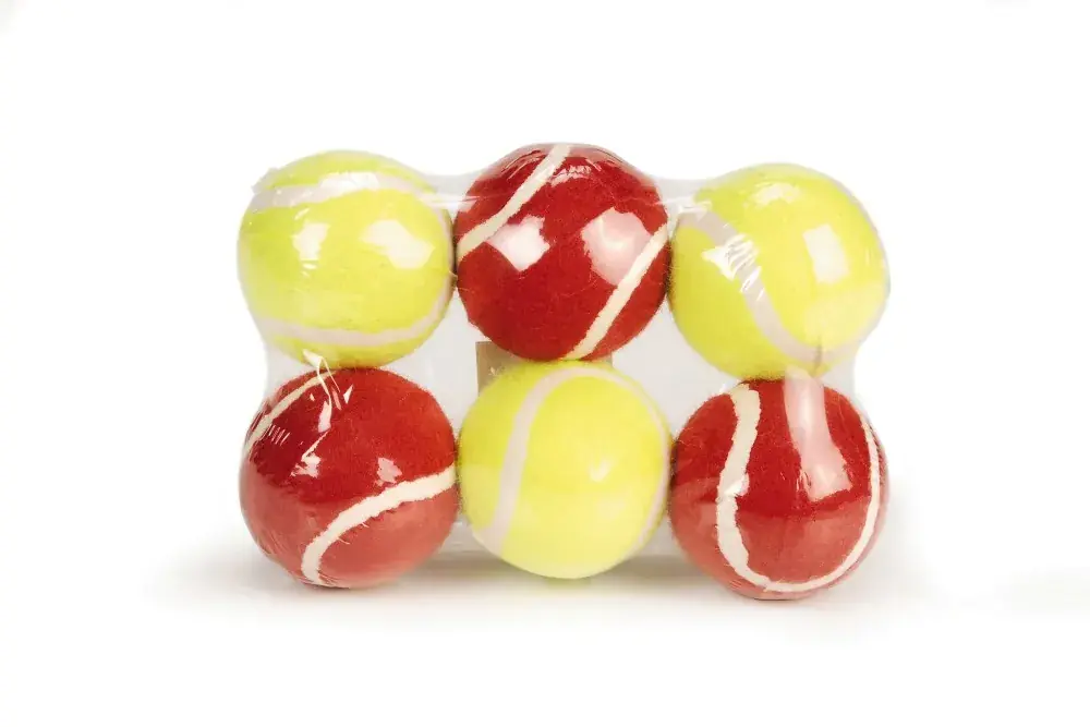 Beeztees Tennisbal Rood & Geel 6,5 cm 6 st. Must-Have