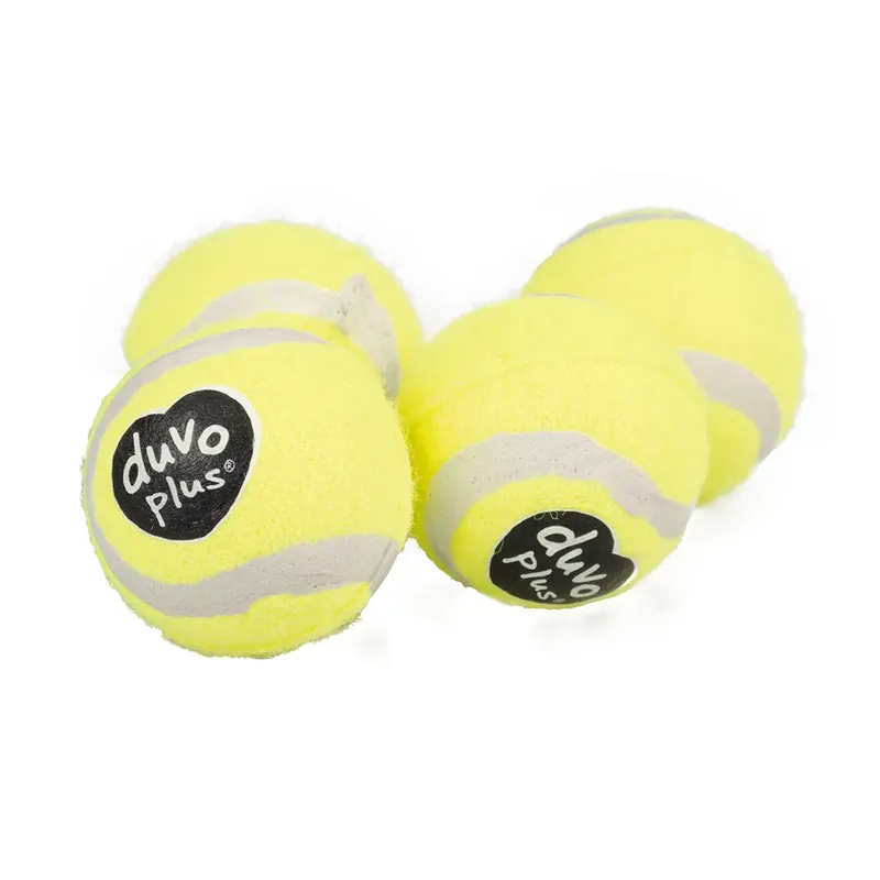 Weekendaanbieding Duvo+ Tennisbal 3 st. - Hondenspeelgoed - 6 cm Geel