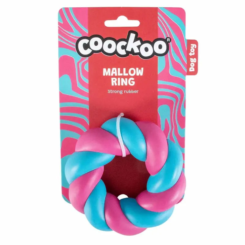 Actieprijs Duvo+ Hondenspeeltje Mallow Ring 11x11x4 cm Roze/Blauw