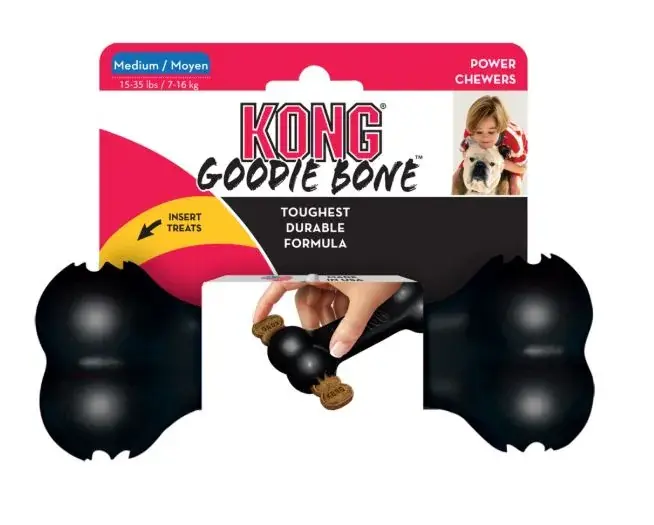 Betrouwbaar Kong Extreme Goodie Bone M Zwart