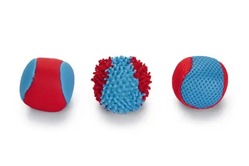 Beeztees Splashbal Blauw/Rood 3 st. Hete Deal