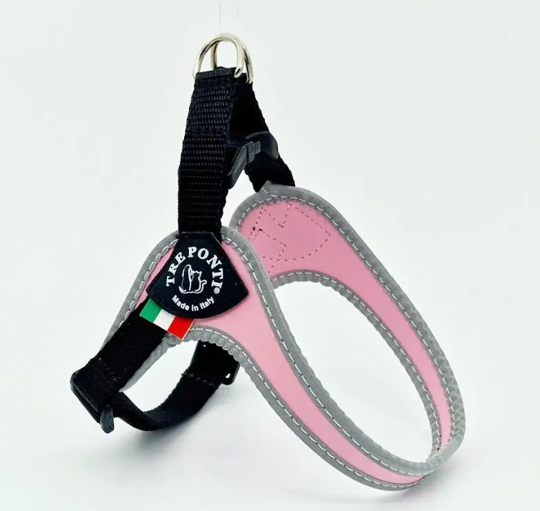 Tre Ponti Fibbia Verstelbaar Mesh Reflecterend 3,5 Lichtroze Tot 9 kg Fabrieksprijs