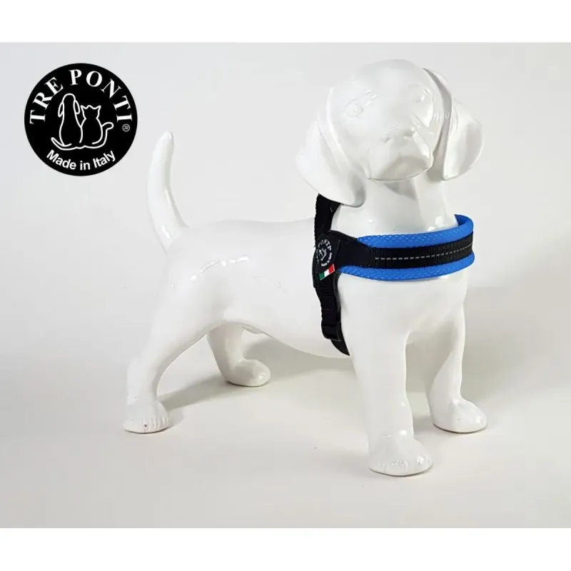 Tre Ponti Fibbia Verstel. Mesh Refl. 1,5 Sky Blue Korting