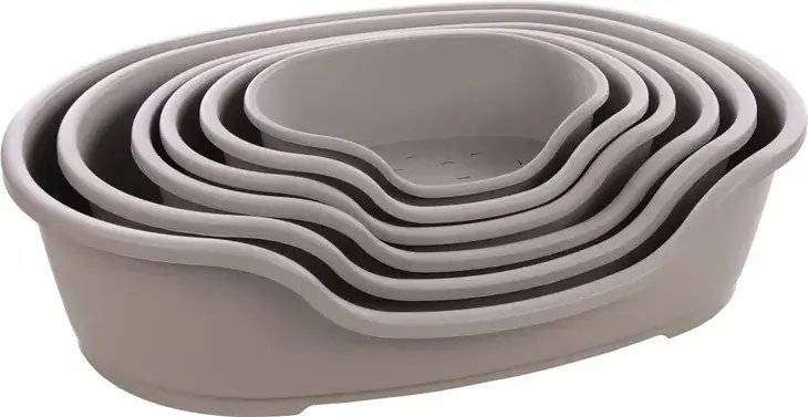 Superprijs Flamingo Mand Tuck Ovaal Warm Grijs S 50-58 cm