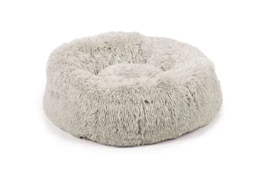 Beeztees Yali - Hondenmand - Pluche - Lichtgrijs - Diam. 50 cm Flitsaanbieding