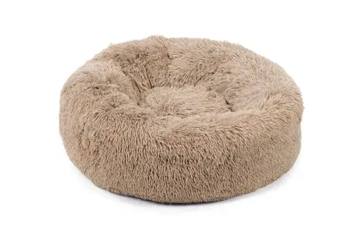 Beeztees Yali - Hondenmand - Pluche - Beige - Diam. 50 cm Shop Nu