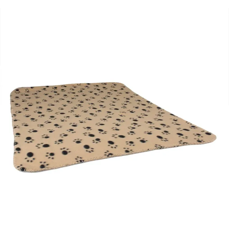 Fleecedeken 100x70x2 cm Beige/Bruin Op = Op