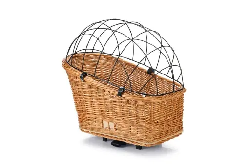 Beeztees - Fietsmand+Bagagedrager+Kap - Riet - 45x23 cm Laatste Versie