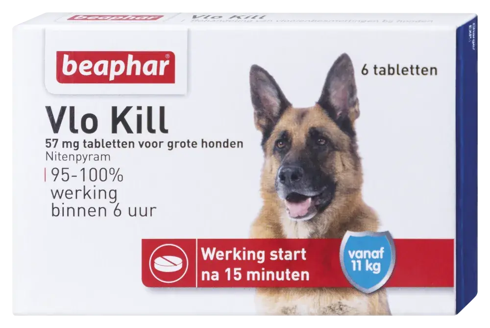 Uitverkoop Beaphar Vlo Kill+ hond vanaf 11 kilo (6 stuks)