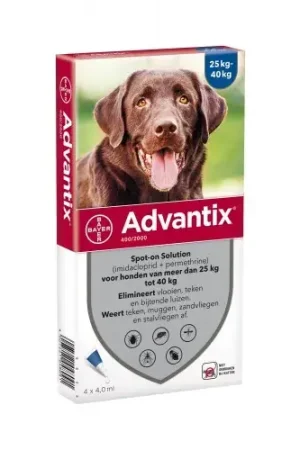 Advantix Spot On 400 25-40Kg 4,0 Ml Beperkte Voorraad