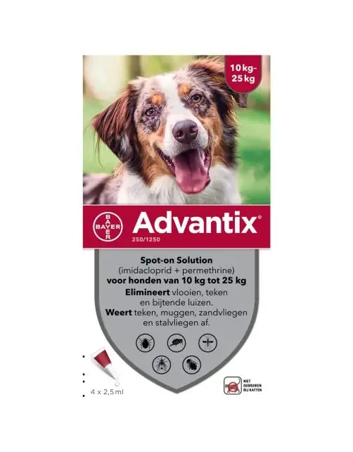 Advantix Spot On 250 10-25 kg 2,5 ml Express Levering
