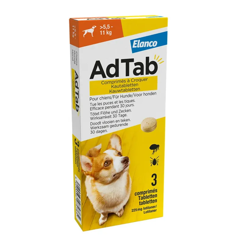 AdTab Hond Kauwtablet 5,5-11 kg 3 st. Nieuw