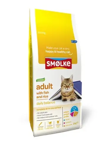 Smolke Cat adult fish&rice 2 kilo Op = Op