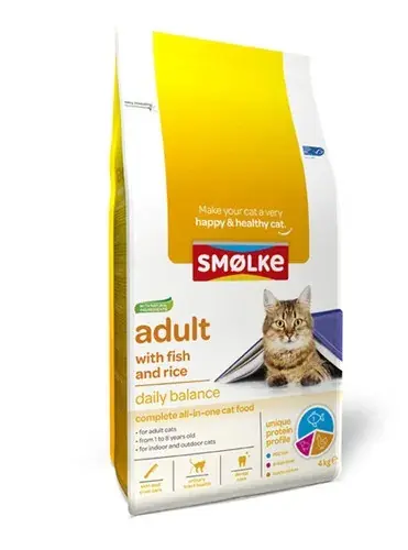 Dagaanbieding Smolke Cat adult fish&rice 4 kilo