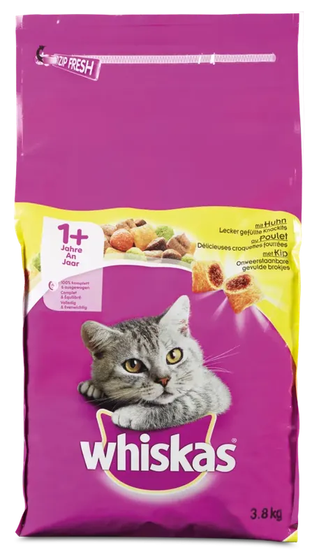 Uitverkoop Whiskas Droog Adult Kip 3.8 kilo