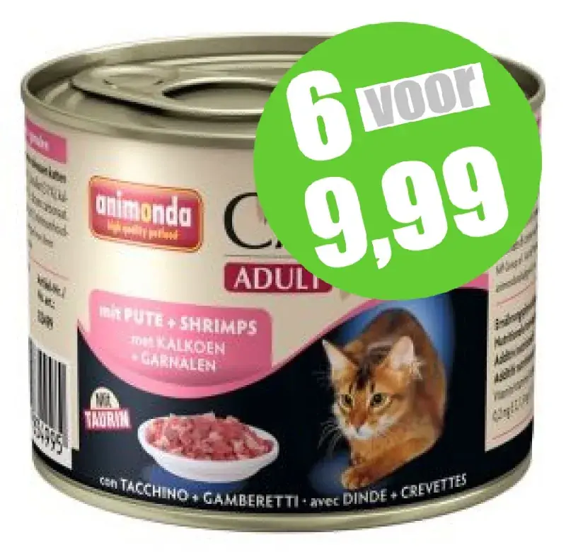 Animonda Carny Kalkoen+Garnalen 200 gram Dagaanbieding