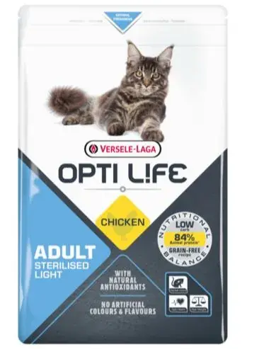 Dagaanbieding Opti Life Cat Sterilised/Light Kip 7,5 kg