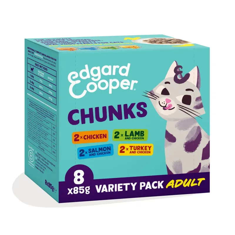 Uitverkoop Edgard & Cooper Adult Chunks Multipack 8x85 gr