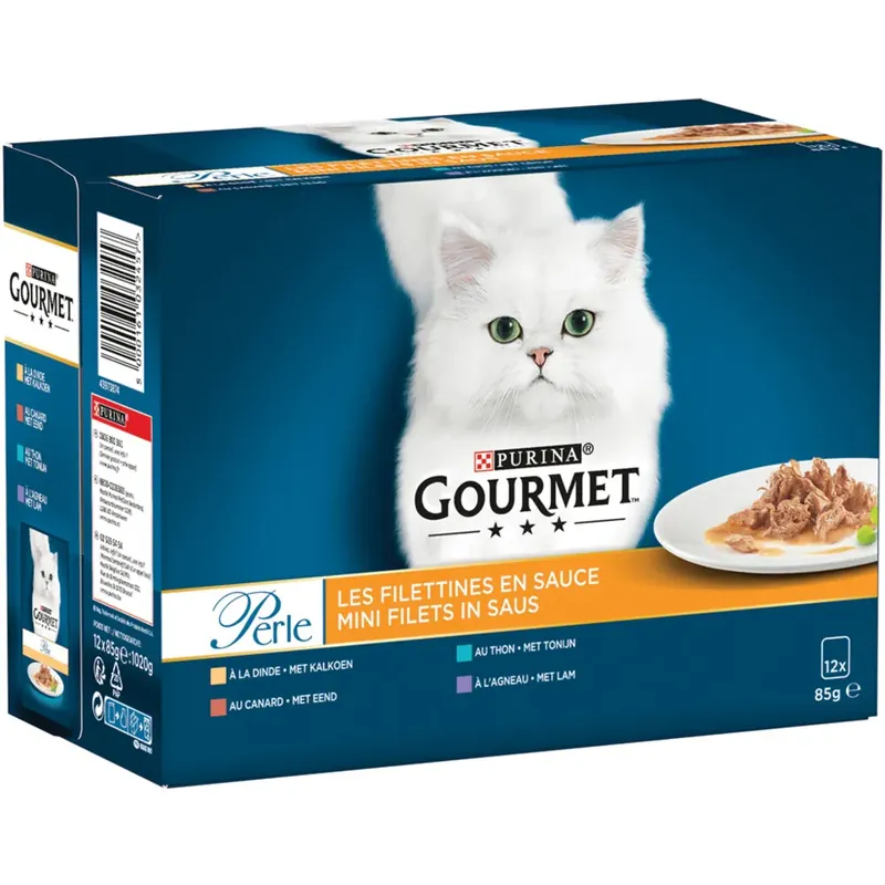 Aanbieding Gourmet Perle Mini Filets in Saus Mix 12 x 85 gram