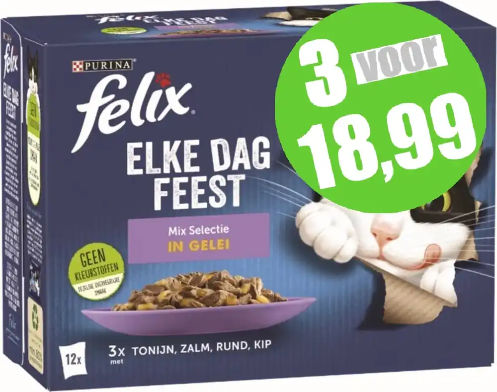 Dagaanbieding Felix PCH Elke Dag Feest Mix 12x85 gr