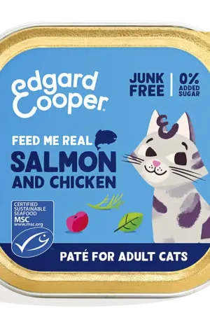 Aanbieding Edgard & Cooper Adult Paté Salmon & Chicken 85 gr