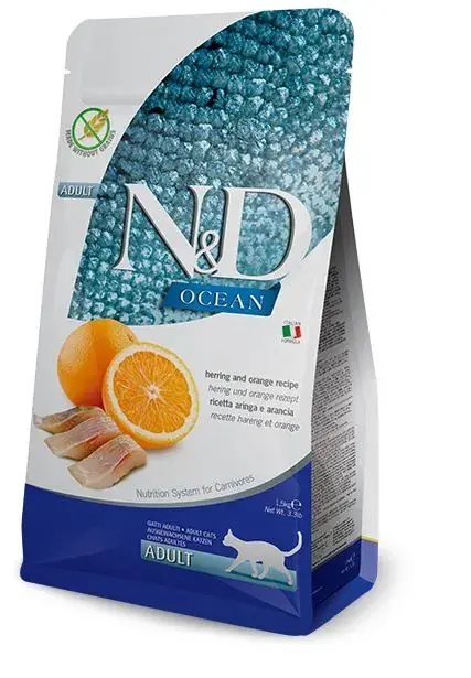 Speciale Aanbieding N&D Ocean Haring & Sinaasappel Adult 1,5kg
