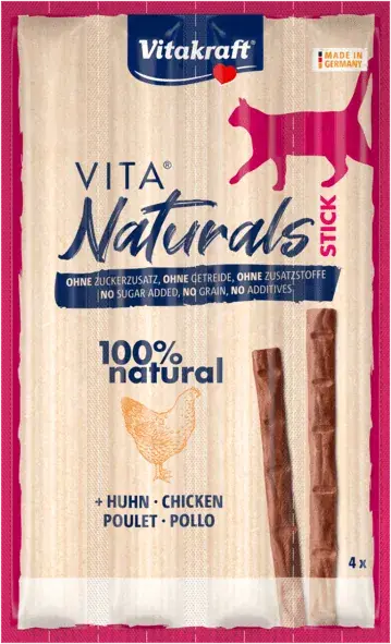Actieprijs Vitakraft Vita Naturals Cat Stick Kip 4 st.