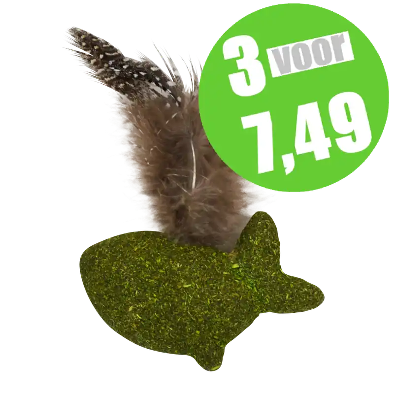 Jack & Vanilla Herbals Kattenkruid Dolfijn Met Veer 7 cm Finale Uitverkoop