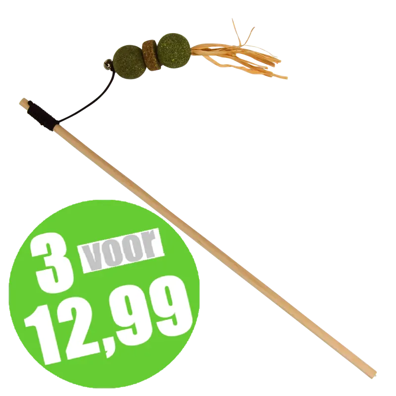 Jack & Vanilla Herbals Teaser Met Kattenkruid Balletjes & Kwast 40 cm Betrouwbaar