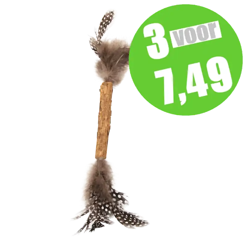 Jack & Vanilla Herbals Matatabi Stok Met Veer 8 cm Express Levering