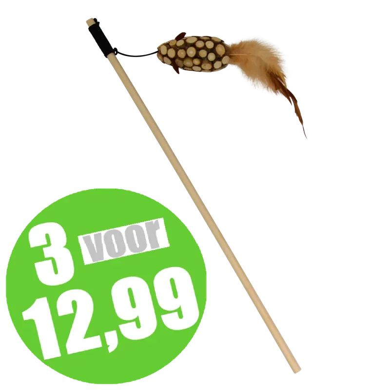 Gereduceerde Prijs Jack & Vanilla Herbals Teaser Met Matatabi Muis & Veer 40 cm