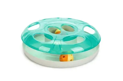 Beeztees Scudie Trainingwiel - Kattenspeelgoed - Groen - 25cm Nu Kopen