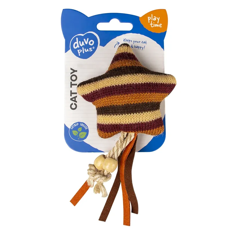 Duvo+ Knitted Ster Bruin 15X8X3,5 cm Seizoensaanbieding