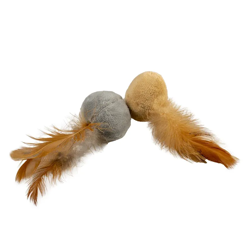 Lage Kosten Duvo+ Cushy Ballen Met Veren 2 st. Bruin/Grijs