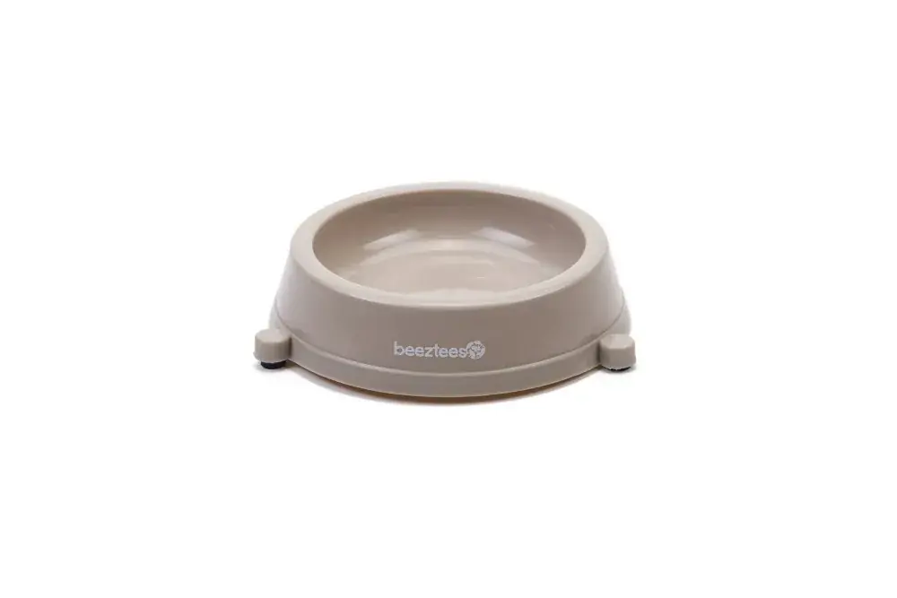 Beeztees Plastic Eetbak Kat Anti-Slip Beige 0,2 L Actieprijs