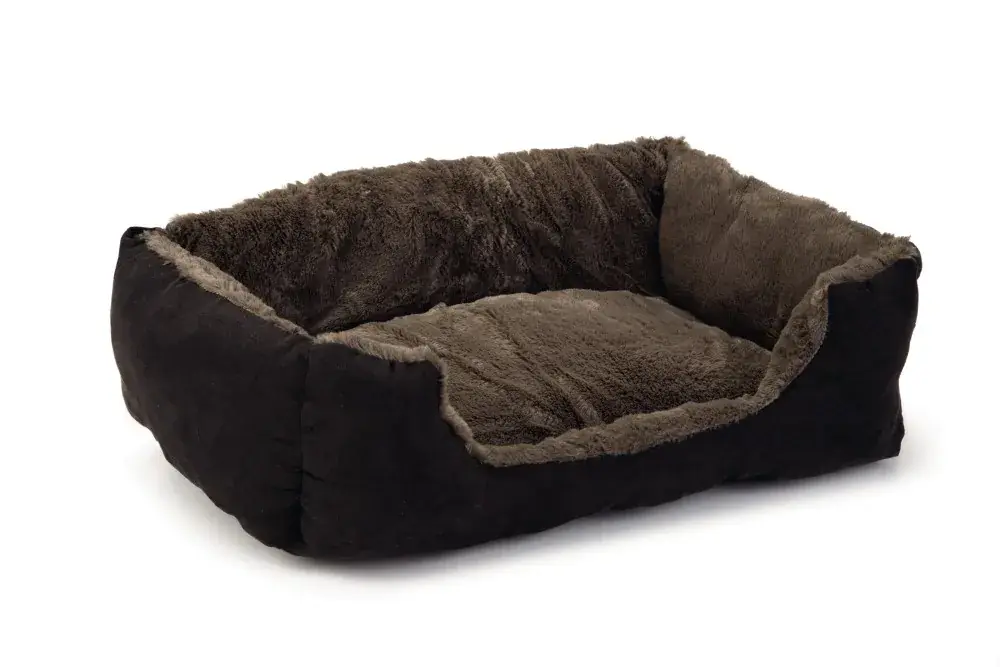 Beeztees Ligbed Baboo Taupe/Zwart 48x37x18 cm Koopje