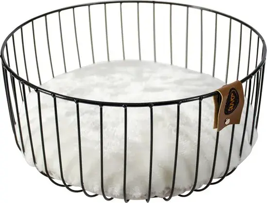 Ronde Metalen Mand Caviar 35x35x17 cm Zwart Rechtstreeks Van De Fabrikant