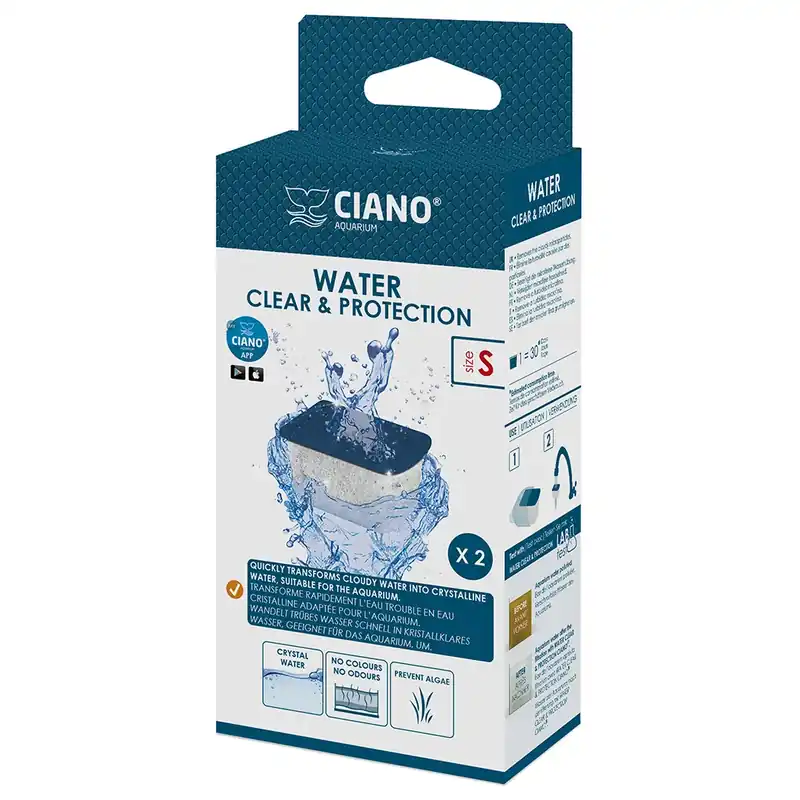 Exclusieve Aanbieding Ciano Water Clear Small 2 Stuks 3,8x3x2,3cm Blauw