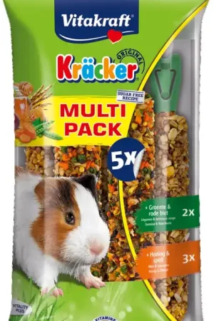 Alleen Vandaag Vitakraft honing/groentekräcker cavia voordeelpak à 5 st
