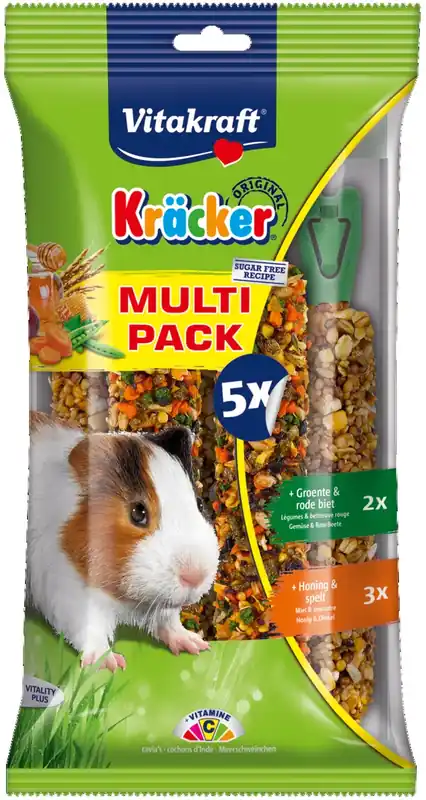 Alleen Vandaag Vitakraft honing/groentekräcker cavia voordeelpak à 5 st