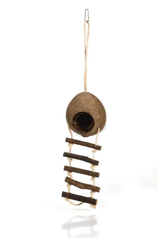 Beeztees Kokosnoot Huisje Met Ladder 30 cm Meest Verkocht