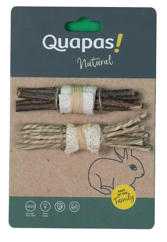 Quapas! Natural Treat 10x3 cm 2 st. Nieuw