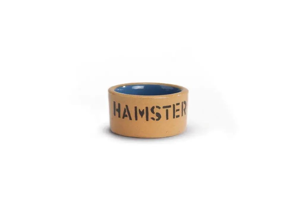 Keramiek Hamstervoerbak Hamster Blauw/Beige Seizoensaanbieding