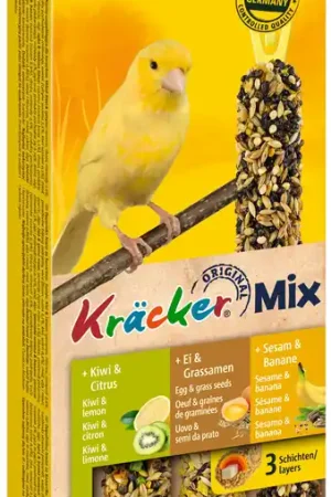 Aanbieding Vitakraft Orange/Sesam-Banaan/Kiwi-Kräcker Kanarie 3In1