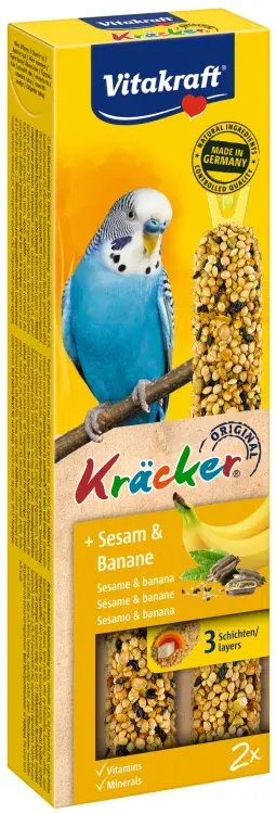 Betrouwbaar Vitakraft Parkietkracker Sesam/Banaan 2in1