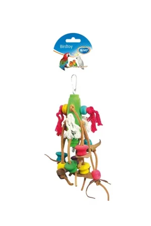 Express Levering Birdtoy Kooi Acc S Houten Blokjes En Leder 23cm