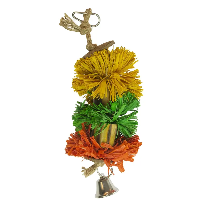 Finale Uitverkoop Duvo+ Raffia Gras Pompon Met Bamboo En Cocos L 29x8,9x8,9 cm