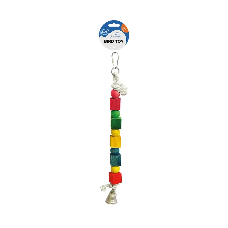Duvo+ Touw Met Kleurrijke Blokjes & Bel 35 cm Express Levering