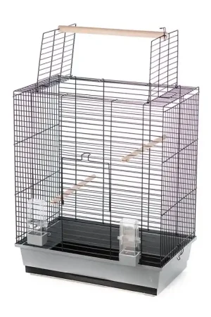 Weekendaanbieding Vogelkooi Ara Zwart/Grijs 54x34x68.5cm